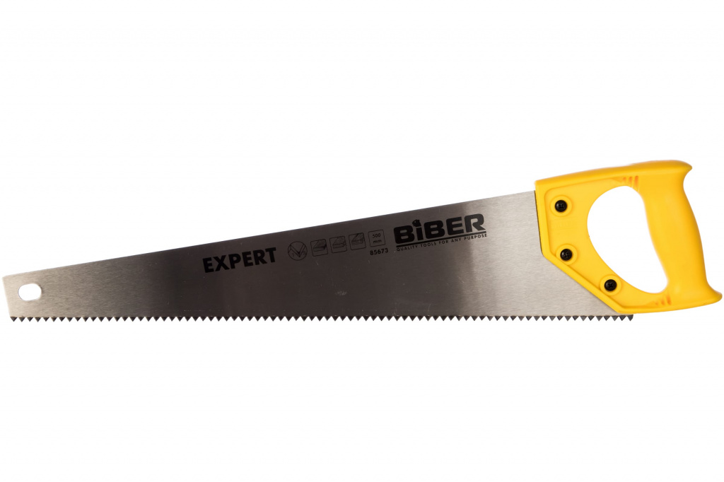Ножовка по дереву Biber 85673 Эксперт 2D заточка крупный зуб 500 мм