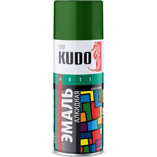 Эмаль универсальная KUDO KU-10085 глубоко-зеленая 520 мл 