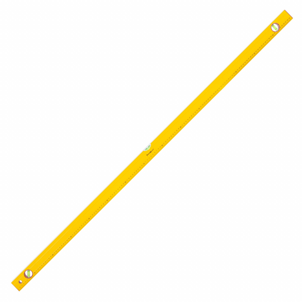 Уровень РемоКолор Yellow 1500 мм, алюминиевый корпус, 3 глазка, линейка