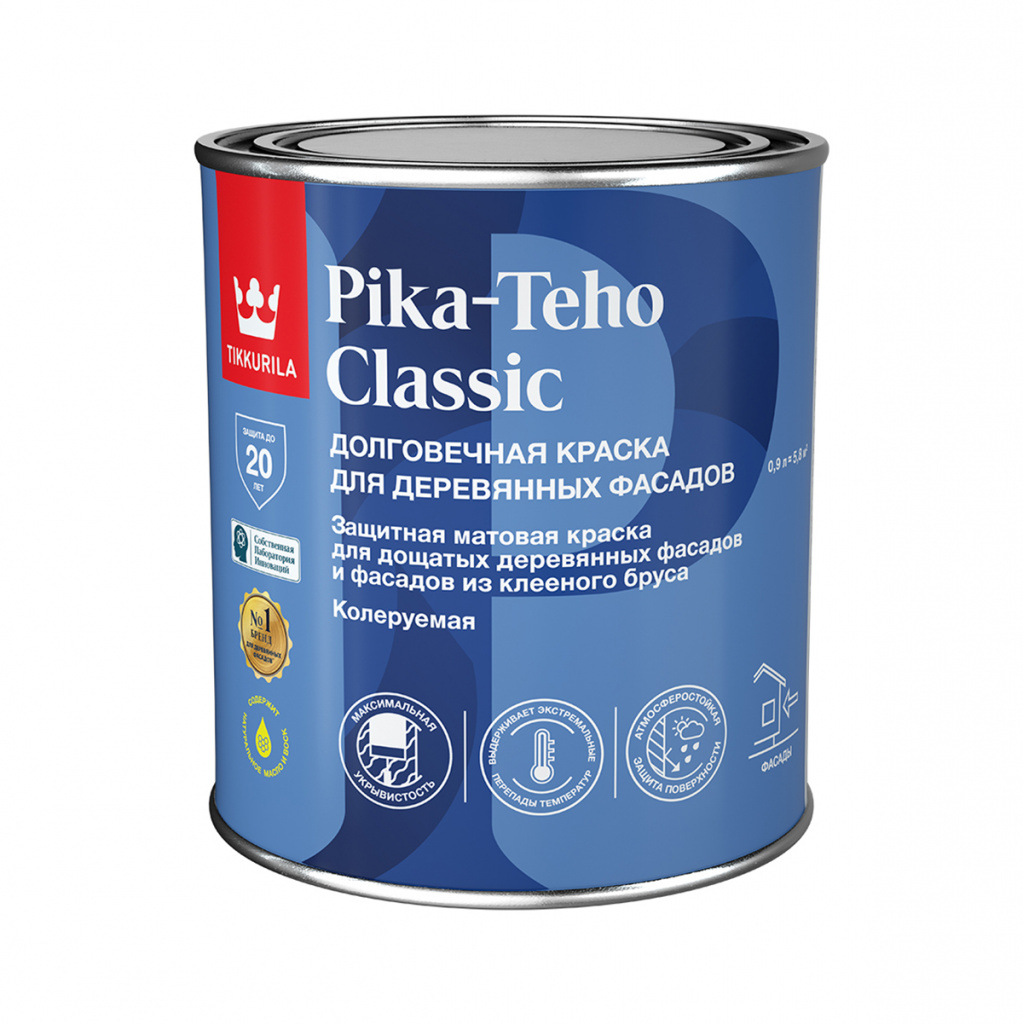 Краска для домов Tikkurila PIKA-TEHO CLASSIC матовая C 0,9 л 