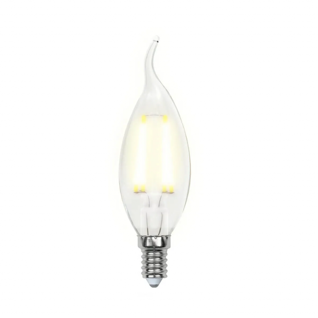 Лампа светодиодная Uniel Air LED 5Вт свеча на ветру диммируемая 450Лм Е14 3000К филамент