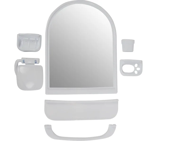 Набор зеркальный для ванной комнаты Елена МХ белый   
