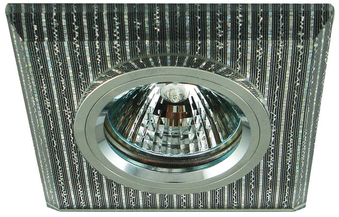 Светильник галогенный FT 772 MR16/SMD хром черный+серебро 
