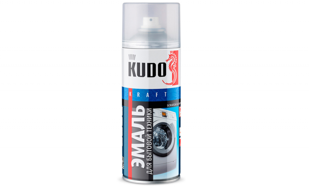 Эмаль для бытовой техники KUDO KU-1311 белая 520 мл 