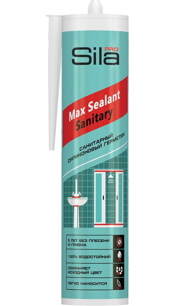 Герметик силиконовый Sila PRO Max Sealant санитарный бесцветный 290 мл 