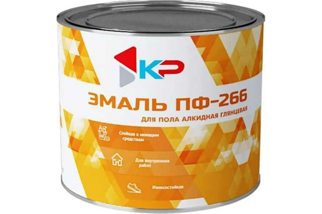 Эмаль ПФ-266 КР красно-коричневая 1,8 кг 