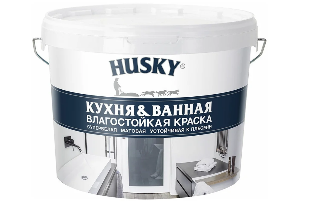 Краска Кухня & Ванная Husky влагостойкая 2,5 л 26204