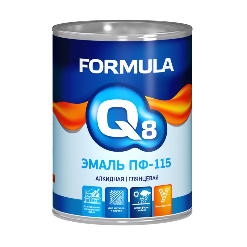 Эмаль ПФ-115 Престиж Formula Q8 красная 0,9 кг 