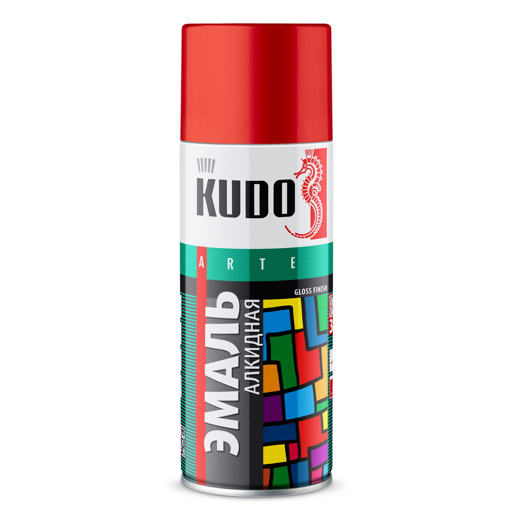 Эмаль универсальная KUDO KU-10042 темно-красная 520 мл 