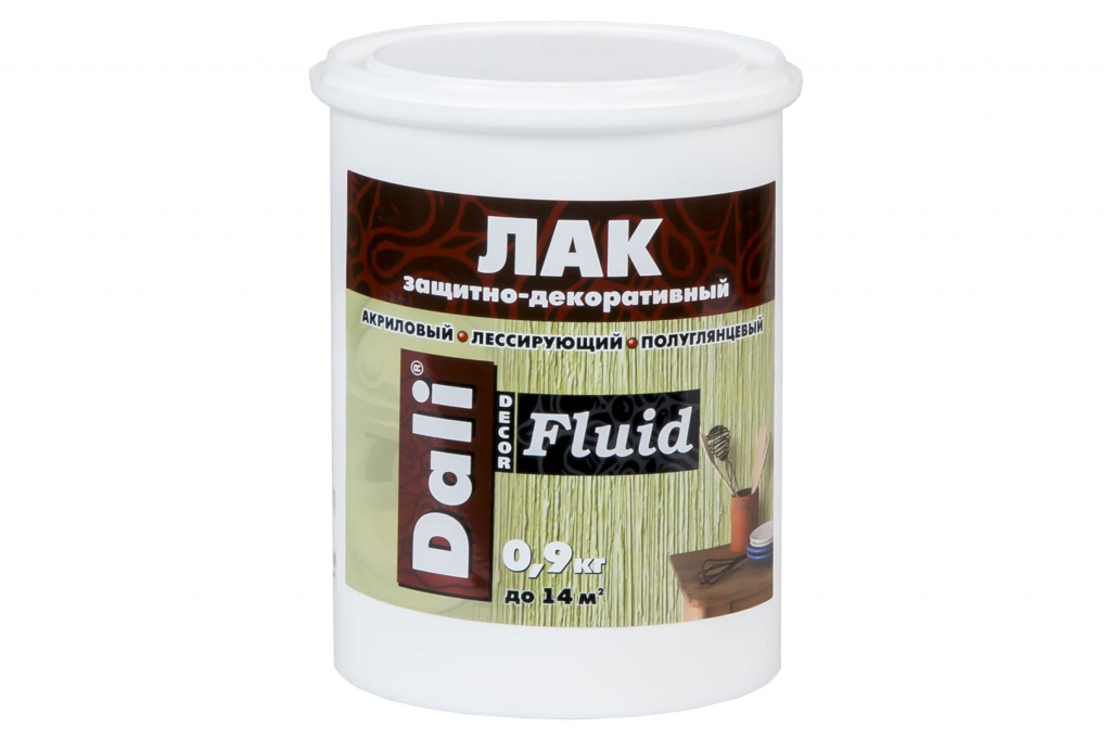Лак защитно-декоративный DALI-DÉCOR Fluid бесцветный 0,9 кг
