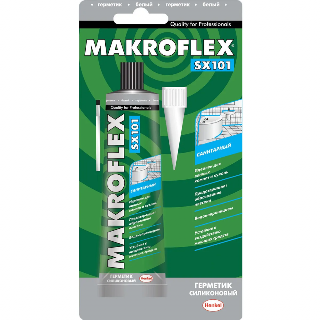 Герметик силиконовый Makroflex SX101 санитарный белый 85 мл