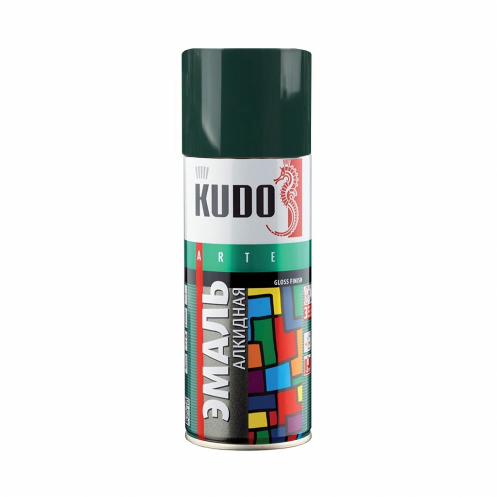 Эмаль универсальная KUDO KU-1007 темно-зеленая 520 мл 