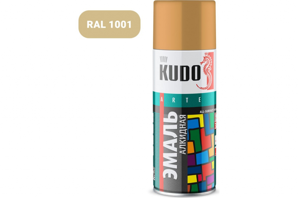 Эмаль универсальная KUDO KU-10091 кремовая 520 мл 