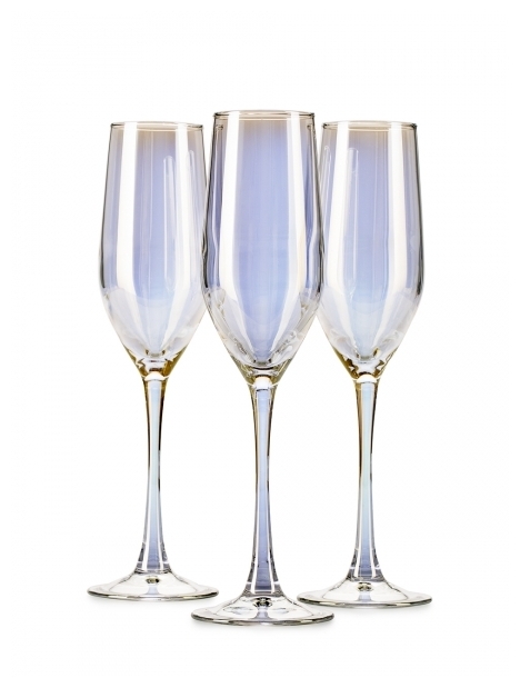 Набор бокалов LUMINARC для шампанского Селест Золотистый хамелеон 3 шт, 160 мл 