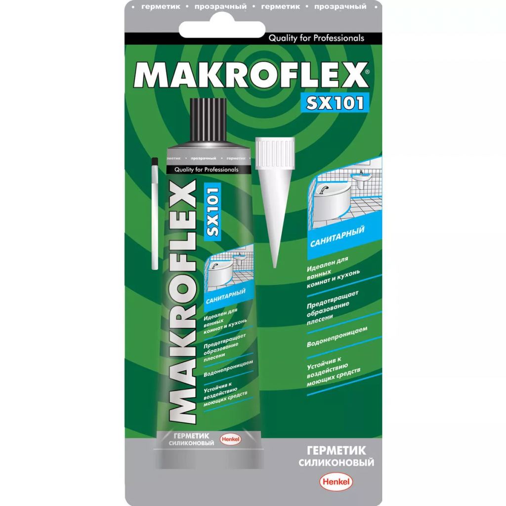 Герметик силиконовый Makroflex SX101 санитарный бесцветный 85 мл