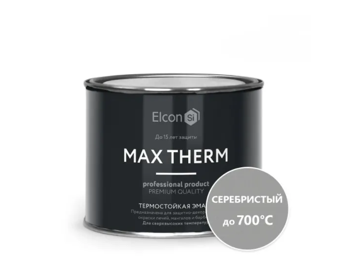 Термостойкая эмаль Elcon Max Therm серебристый 700 °С 0,4 кг