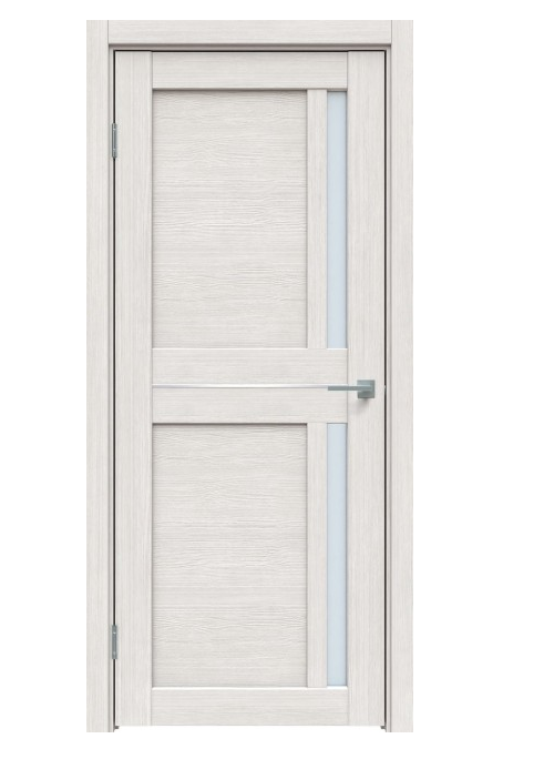 Дверь межкомнатная LUXURY 562 Лиственница белая М7, стекло SATINATO, 600*2000 мм