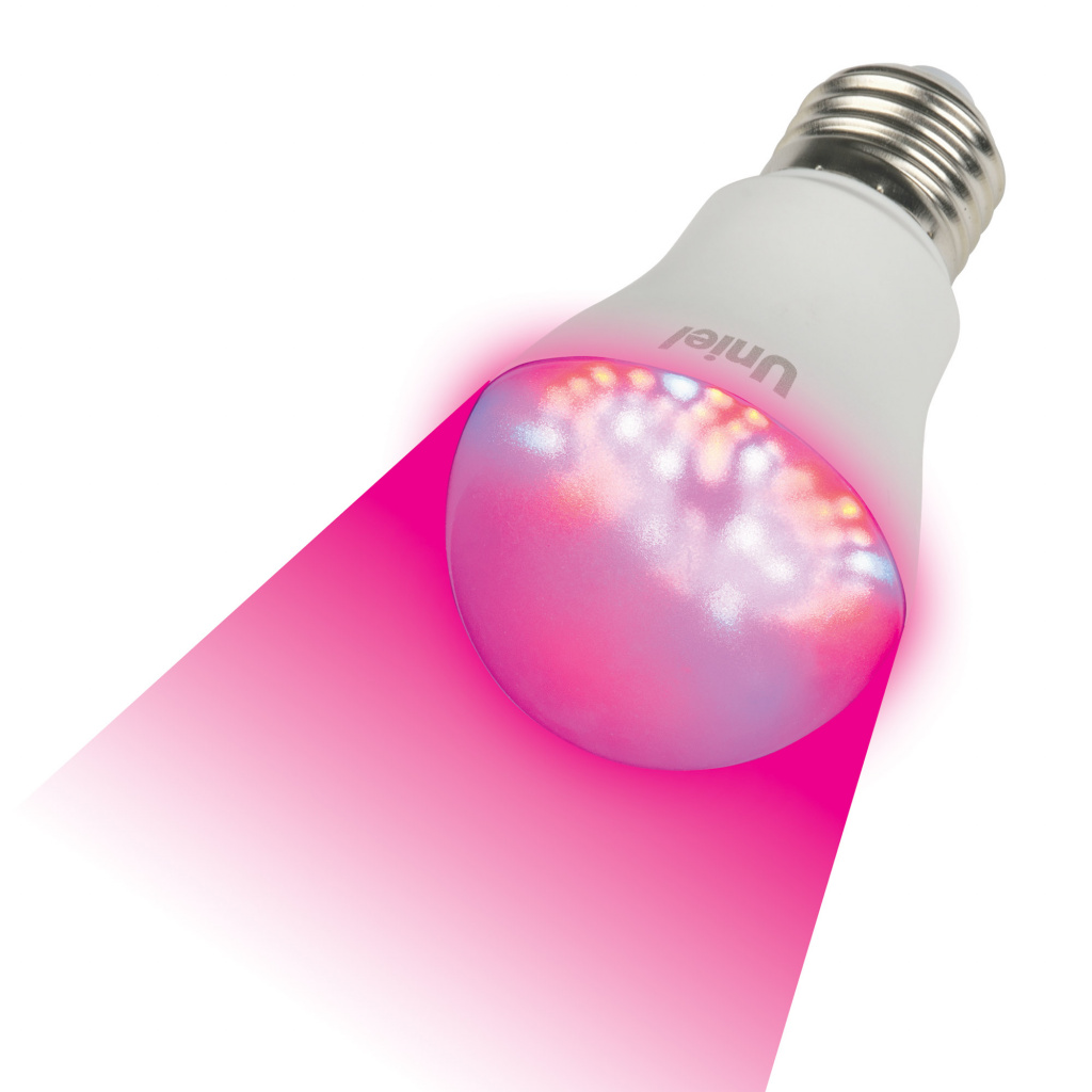 Лампа для растений Uniel LED-A60-9W/SP/E27/CL