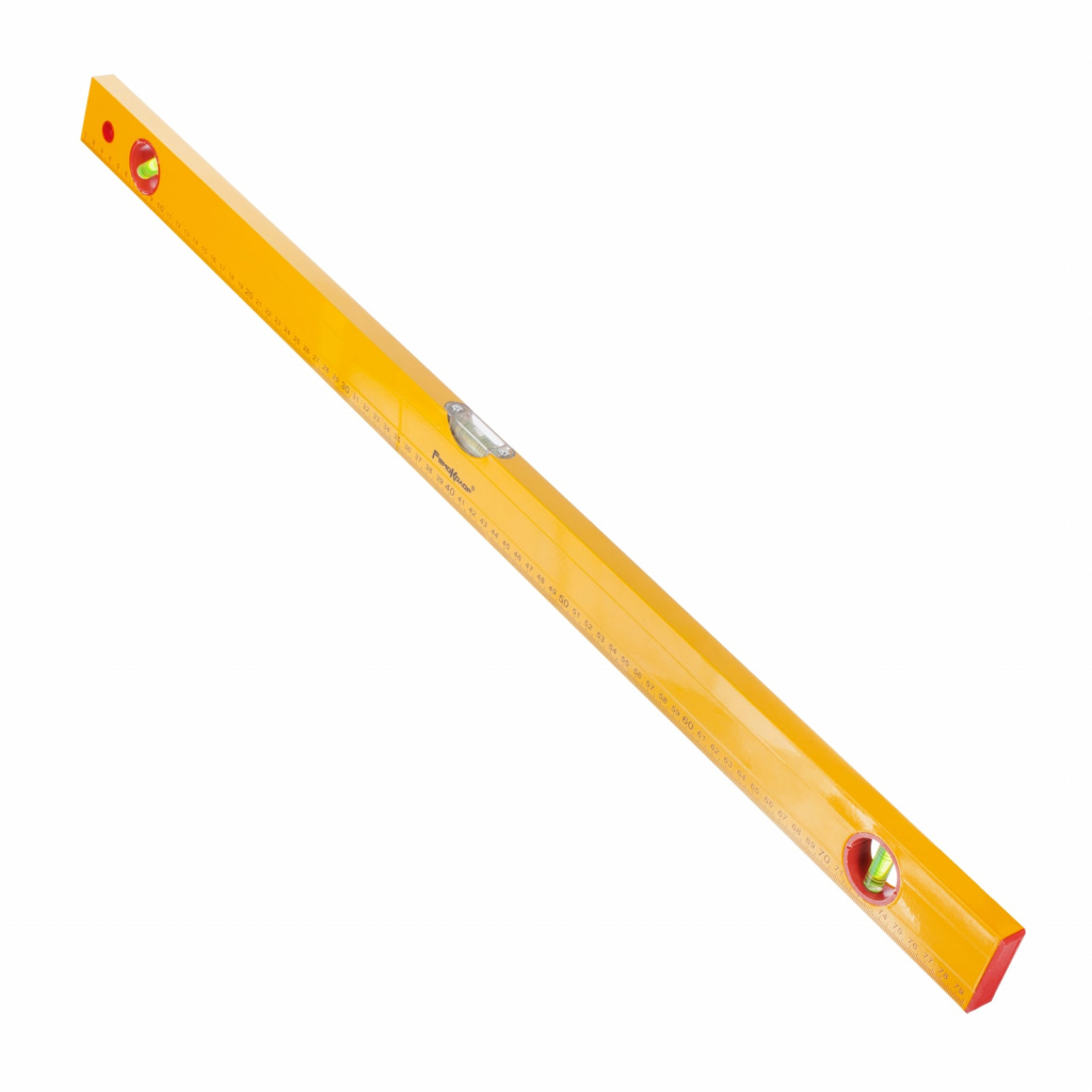 Уровень РемоКолор Yellow 800 мм, алюминиевый коробчатый корпус, 3 акриловых глазка, линейка 17-0-008