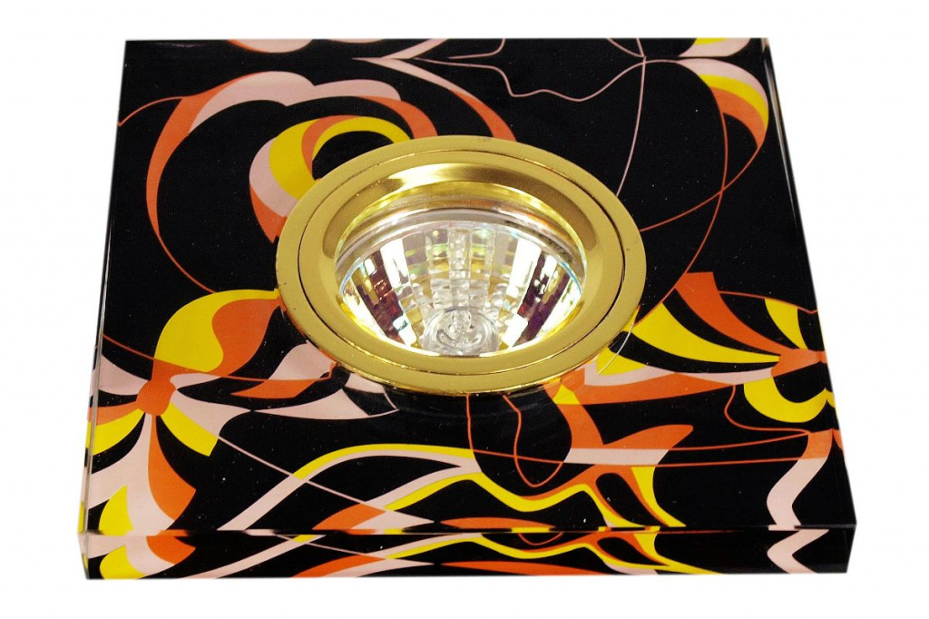 Светильник галогенный De Fran FT 791 MR16 роспись, золото черный+золото 