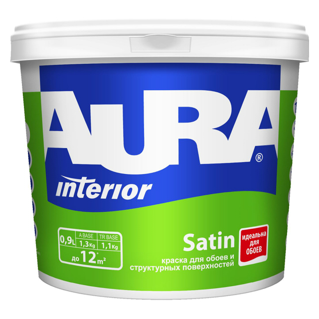 Краска для обоев под окраску AURA Satin ASP027 0,9 л   