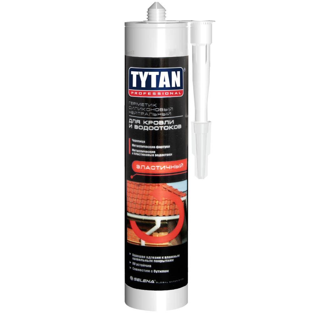 Герметик для кровли и водостоков Tytan Professional силиконовый, нейтральный, коричневый 310 мл 