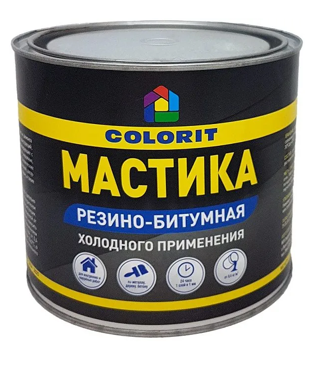 Мастика резино-битумная COLORIT 1,8 кг