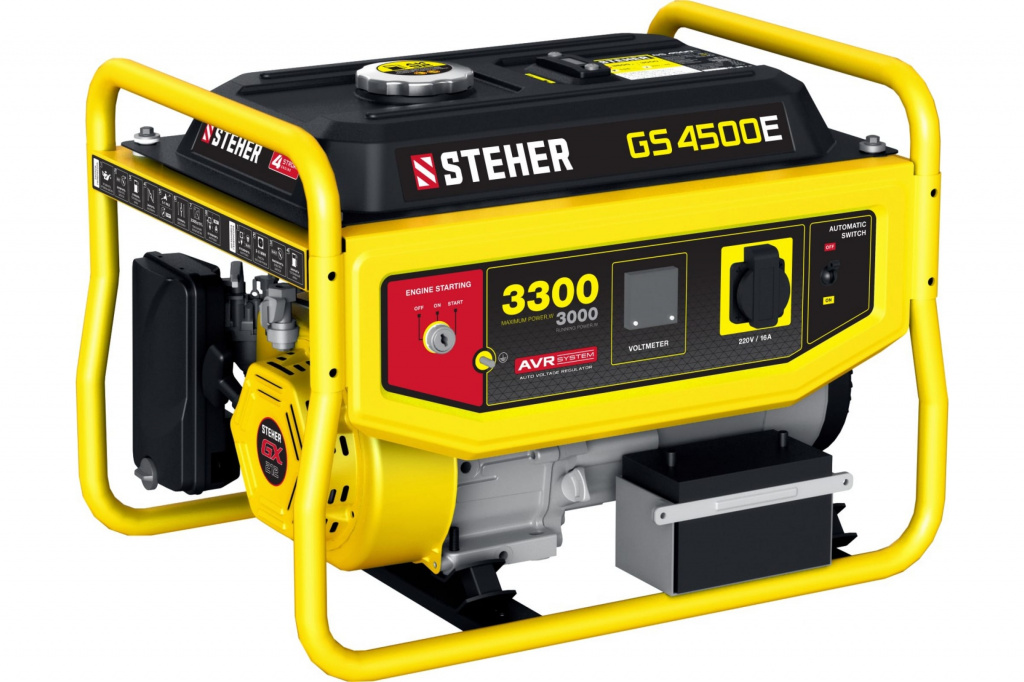 Генератор бензиновый STEHER GS-4500Е с электростартером