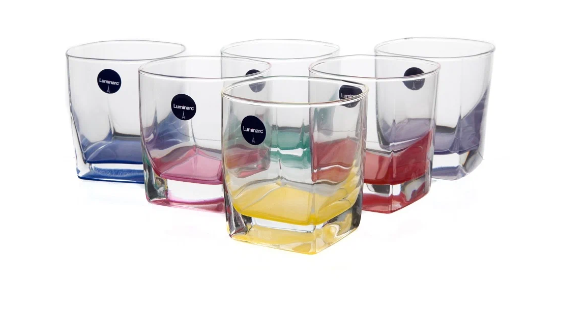 Набор стаканов Luminarc Sterling rainbow низкий 300 мл 6 шт