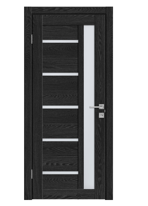 Дверь межкомнатная LUXURY 534 Антрацит М7, стекло SATINATO, 600*2000 мм  