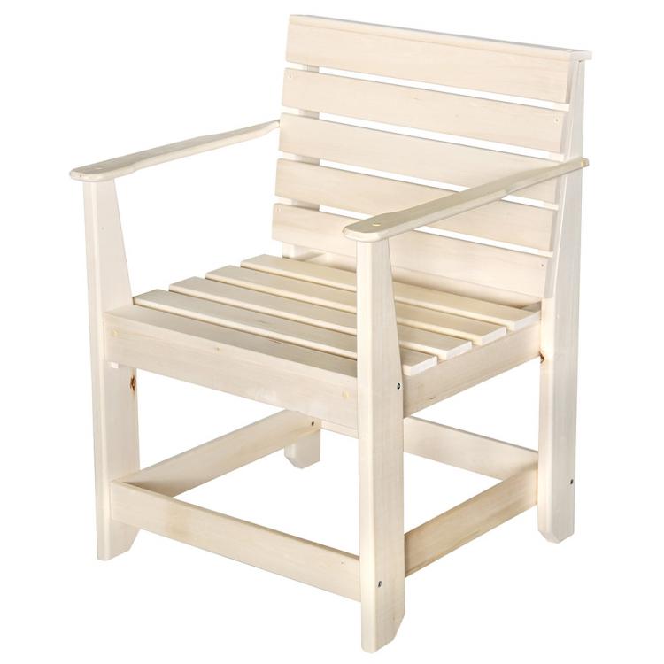 Кресло деревянное 620х870х500 мм, с подлокотниками, разборное, липа 184 