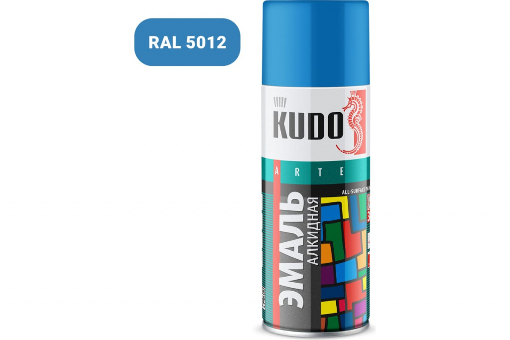 Эмаль универсальная KUDO KU-1010 голубая 520 мл 