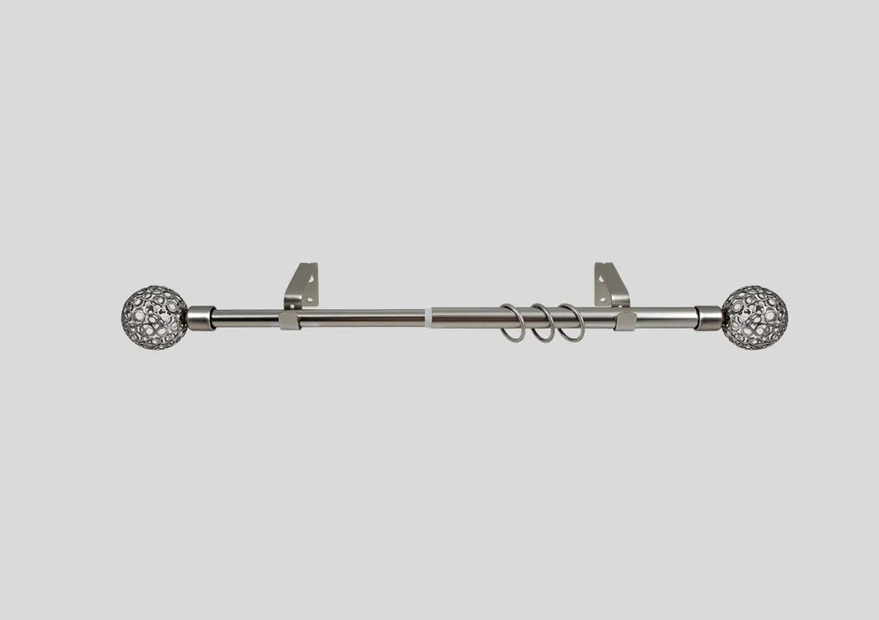 Карниз Legrand Ажур раздвижной 1-но рядный D16/19 мм, 1600-3000 мм, серебро матовое