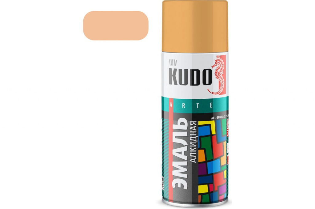 Эмаль универсальная KUDO KU-1009 бежевая 520 мл 