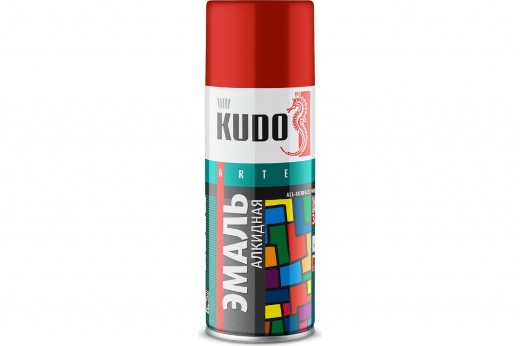 Эмаль универсальная KUDO KU-1003 красная 520 мл 