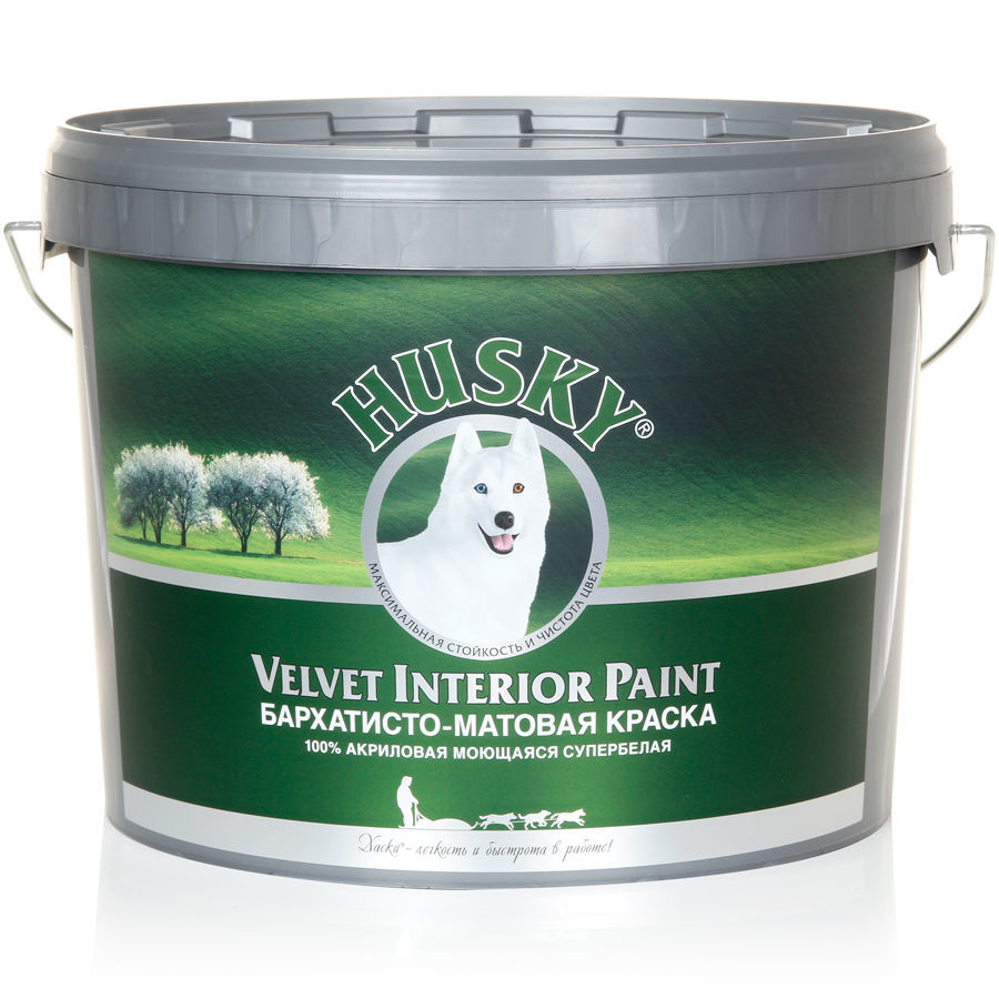 Краска интерьерная Husky Velvet Interior Paint бархатисто-матовая 9 л 27303