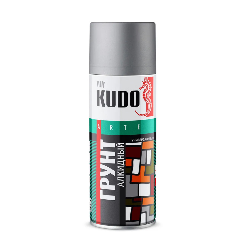 Грунт универсальный KUDO KU-2001 алкидный серый 520 мл 