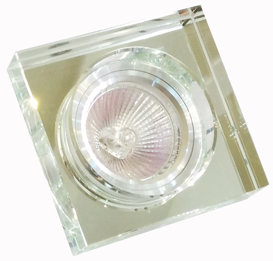 Светильник галогенный FT 891 MR16/SMD хром+зеркальный прозрачный